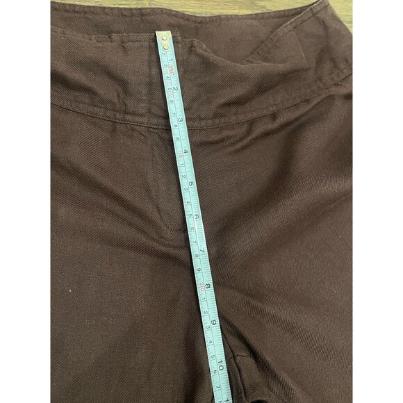 Worthington Linen Burgundy Pants Trousers Sz 8 Wide Leg Office Work Career - Picture 4 of 5